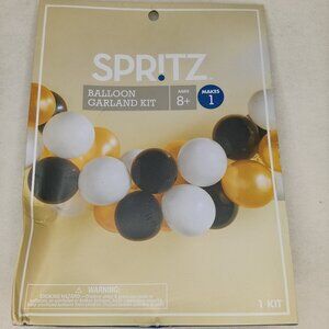 45 ct large balloons garland arch with confetti, white-spritz, age 8+. nib